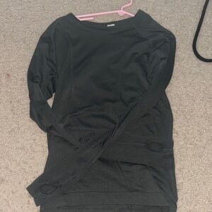 Dark Green Equestrian Long Sleeve Top